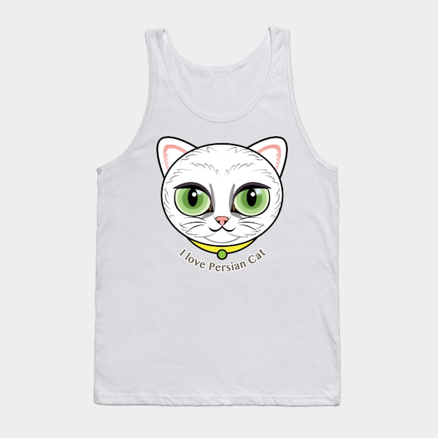 I Love Cat Cat Tank Top by zoneo